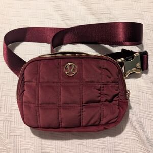 lululemon athletica Burgundy Quilted Belt Bag